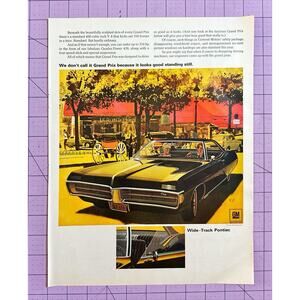 1967 Pontiac Grand Prix Hardtop Vintage Print Ad
